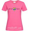 Женская футболка Make love not war серце обіймів Ярко-розовый фото