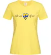Женская футболка Make love not war серце обіймів Лимонный фото