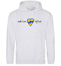 Чоловіча толстовка (худі) Make love not war серце обіймів