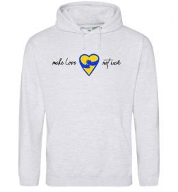 Жіноча толстовка (худі) Make love not war серце обіймів