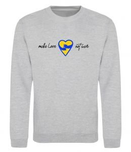 Світшот Make love not war серце обіймів