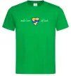 Чоловіча футболка Make love not war серце обіймів Зелений Чоловіча футболка Make love not war серце обіймів Зелений фото