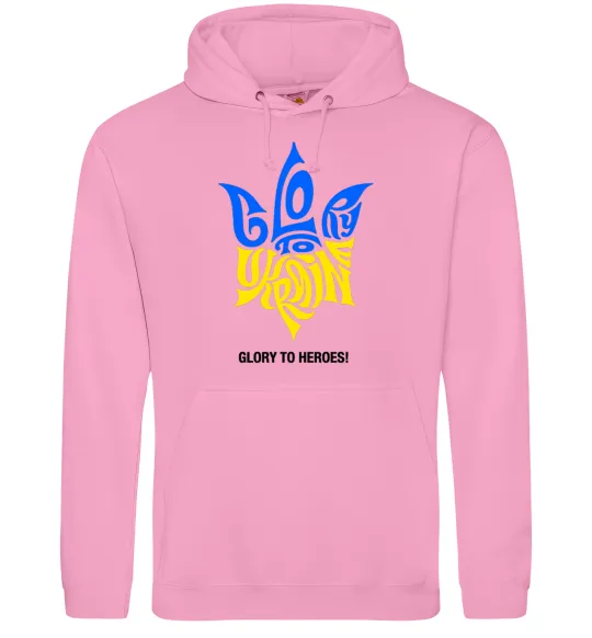 Мужская толстовка (худи) Glory to Ukraine glory to heroes Розовый фото