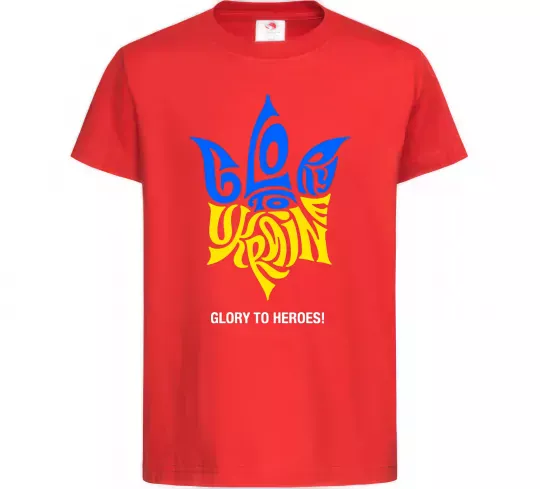 Детская футболка Glory to Ukraine glory to heroes Красный фото