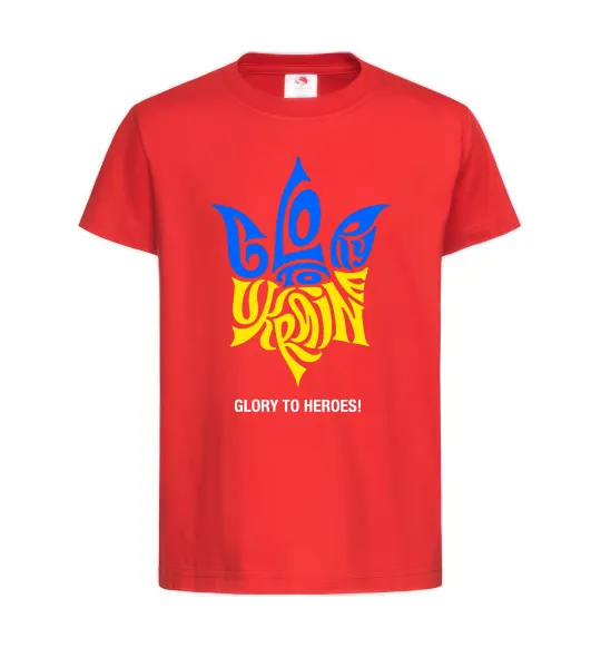 Детская футболка Glory to Ukraine glory to heroes Красный фото