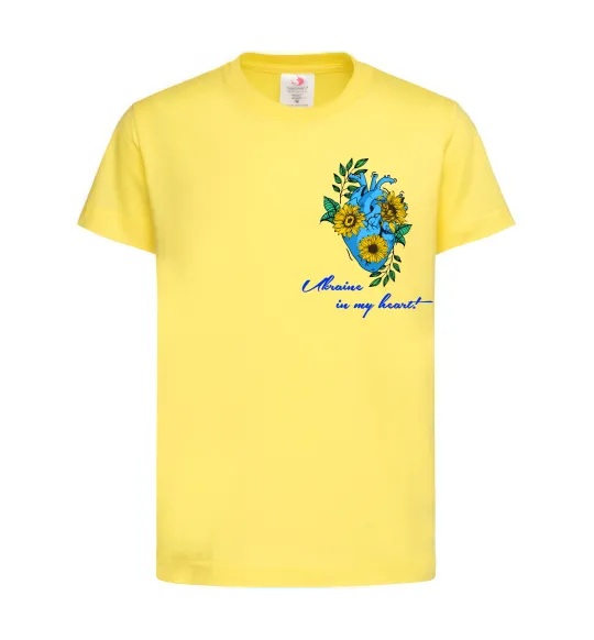 Детская футболка Ukraine in my heart Лимонный фото