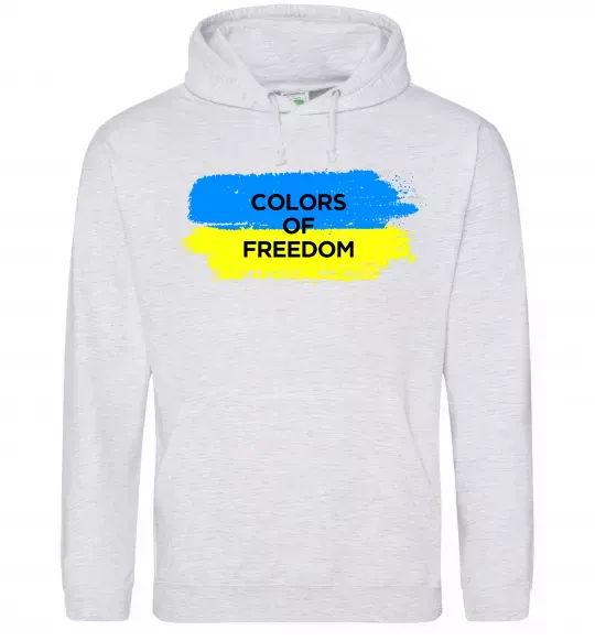Женская толстовка (худи) Colors of freedom Серый меланж фото