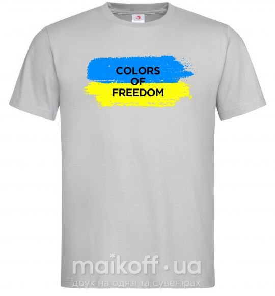Мужская футболка Colors of freedom Серый фото
