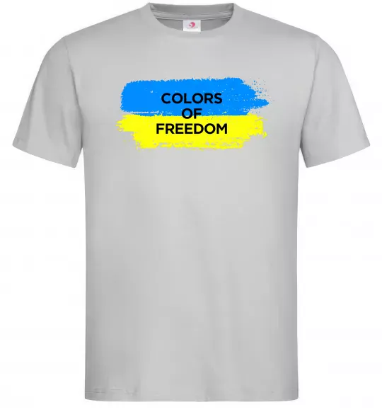 Мужская футболка Colors of freedom Серый фото