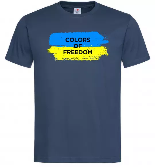 Мужская футболка Colors of freedom Темно-синий фото