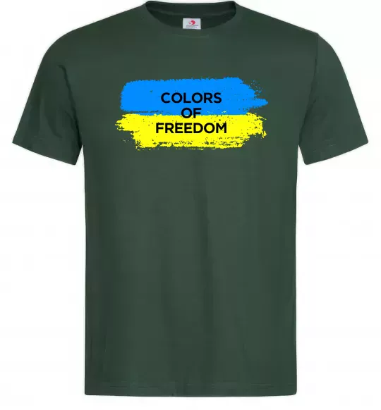 Мужская футболка Colors of freedom Темно-зеленый фото