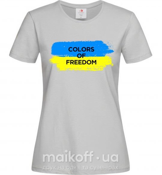 Жіноча футболка Colors of freedom Сірий фото