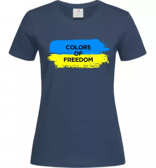Жіноча футболка Colors of freedom Темно-синій фото