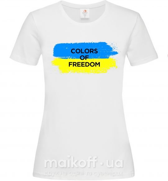 Женская футболка Colors of freedom Белый фото