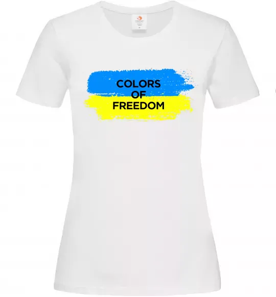 Жіноча футболка Colors of freedom Білий фото