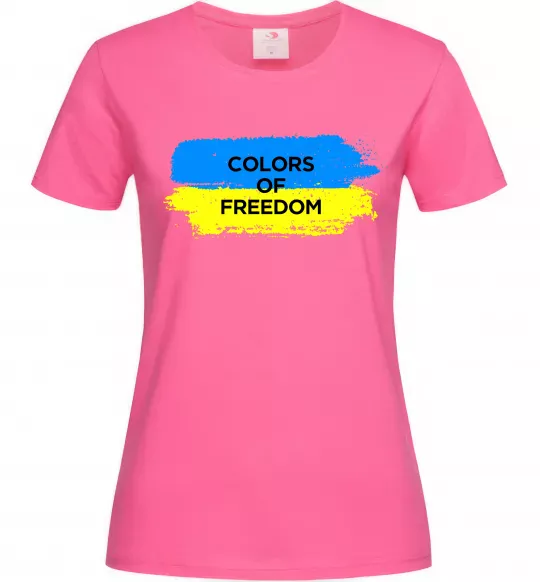 Жіноча футболка Colors of freedom Яскраво-рожевий фото