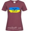 Жіноча футболка Colors of freedom Бордовий фото