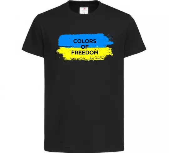 Дитяча футболка Colors of freedom Чорний фото