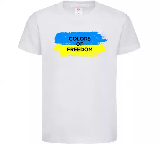 Дитяча футболка Colors of freedom Білий фото