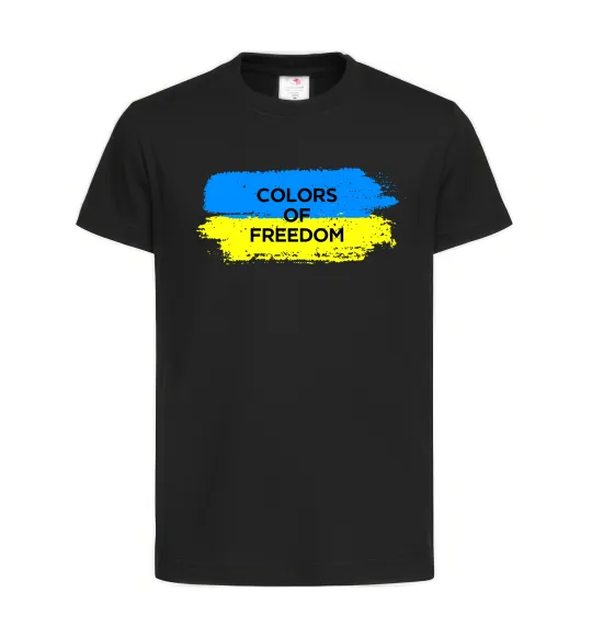 Дитяча футболка Colors of freedom Чорний фото
