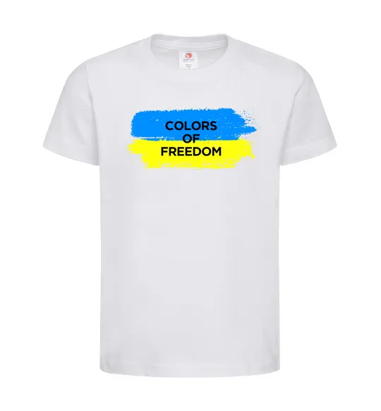 Дитяча футболка Colors of freedom Білий фото