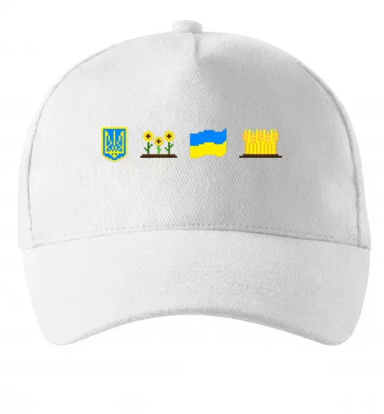 Кепка Ukraine pixel elements Белый фото