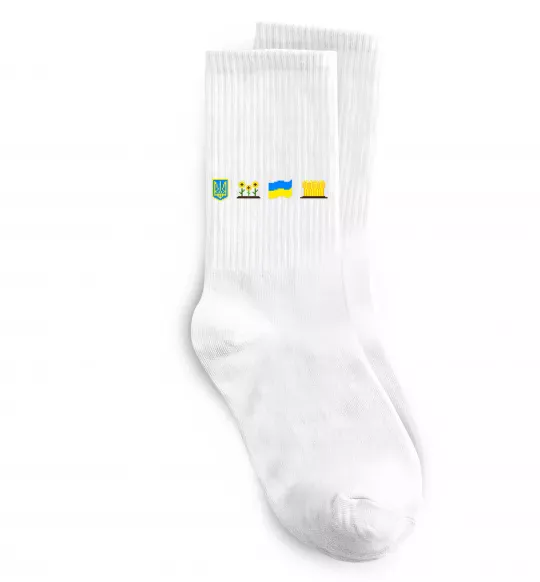 Носки Ukraine pixel elements Белый фото