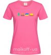 Жіноча футболка Ukraine pixel elements Яскраво-рожевий фото