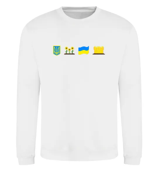 Свитшот Ukraine pixel elements Белый фото