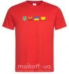 Мужская футболка Ukraine pixel elements Красный фото