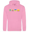 Мужская толстовка (худи) Ukraine pixel elements Розовый фото