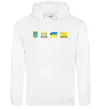Женская толстовка (худи) Ukraine pixel elements Белый фото