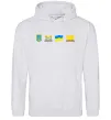Женская толстовка (худи) Ukraine pixel elements Серый меланж фото