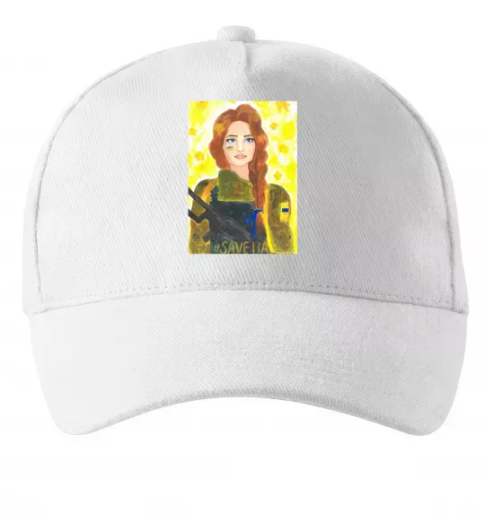 Кепка Save UA Захисниця Білий фото