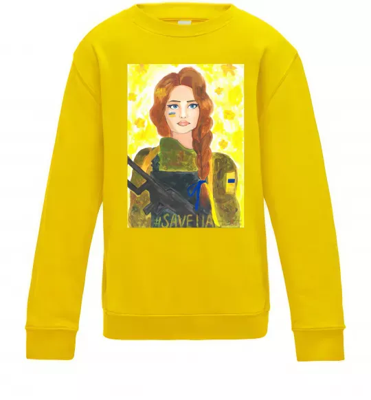 Детский Свитшот Save UA Захисниця Солнечно желтый фото