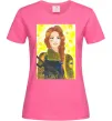 Жіноча футболка Save UA Захисниця Яскраво-рожевий фото
