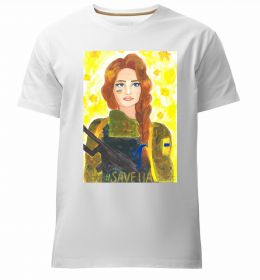 Чоловіча преміум футболка Save UA Захисниця Чоловіча преміум футболка Save UA Захисниця