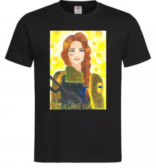 Мужская футболка Save UA Захисниця Черный фото