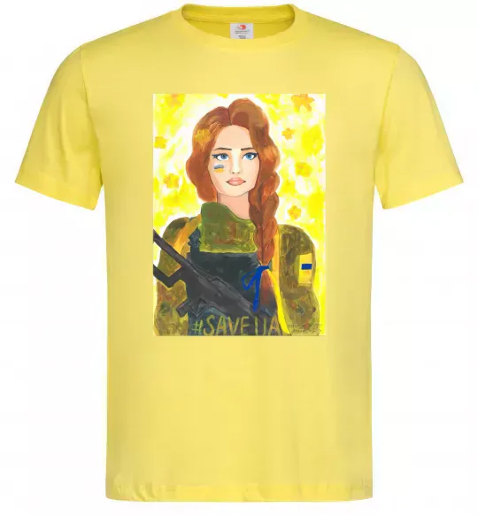 Мужская футболка Save UA Захисниця Лимонный фото