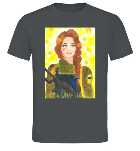 Мужская футболка Save UA Захисниця Графит фото