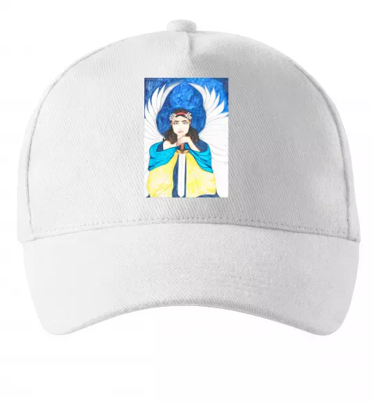 Кепка Дівчина ангел України Білий фото