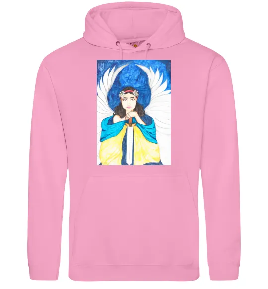 Жіноча толстовка (худі) Дівчина ангел України Рожевий фото