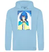 Жіноча толстовка (худі) Дівчина ангел України Блакитний фото