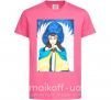 Детская футболка Дівчина ангел України Ярко-розовый фото