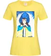 Жіноча футболка Дівчина ангел України Лимонний фото