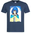 Чоловіча футболка Дівчина ангел України Темно-синій Чоловіча футболка Дівчина ангел України Темно-синій фото