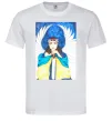 Чоловіча футболка Дівчина ангел України Білий Чоловіча футболка Дівчина ангел України Білий фото