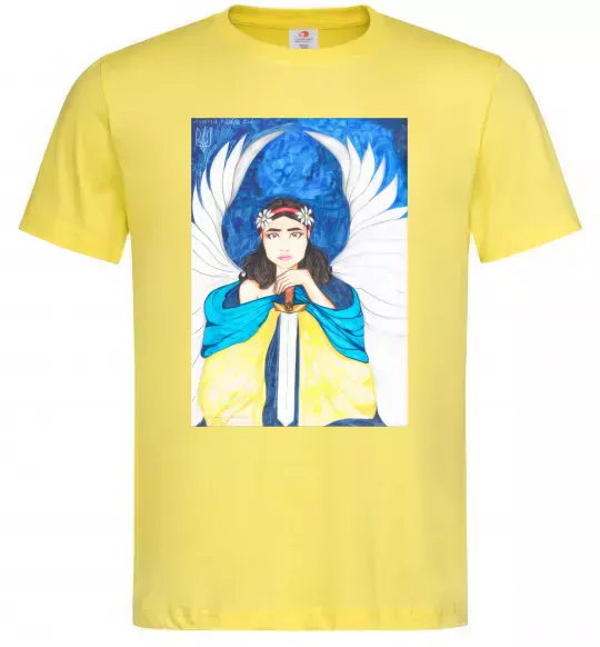 Чоловіча футболка Дівчина ангел України Лимонний фото