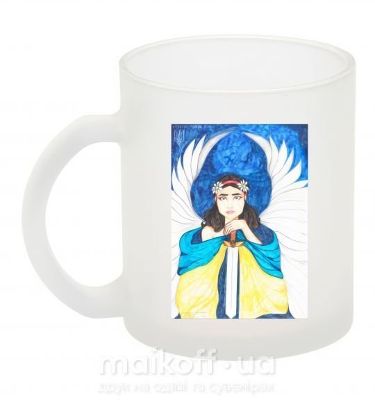 Чашка стеклянная Дівчина ангел України Фроузен фото