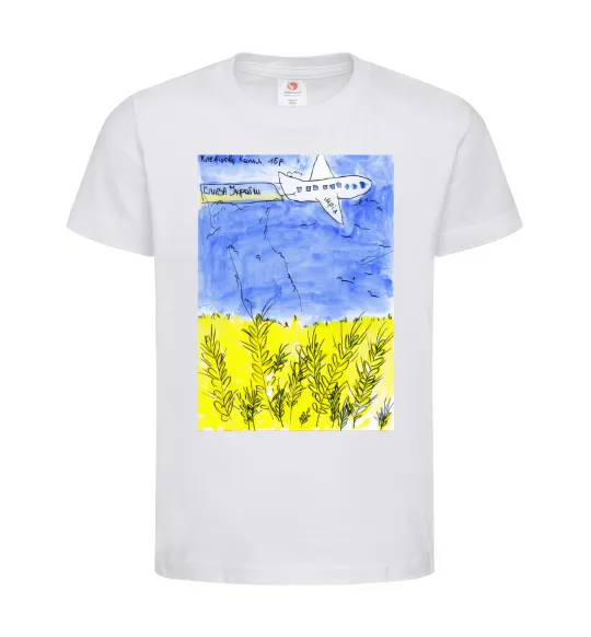 Дитяча футболка Літак Мрія Білий фото